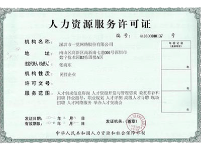 人力资源许可证